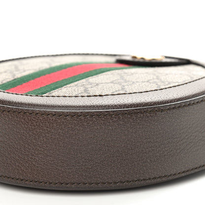 Gucci GG Supreme Monogram Web Mini Ophidia Round Shoulder Bag Brown 9 of 9