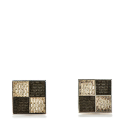 Louis Vuitton Sterling Silver Damier 4 Cufflinks 1 of 9