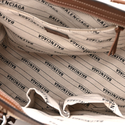 Balenciaga X GUCCI GG Monogram Azalea Calfskin Neo Classic Silver Hardware Medium City Beige Ebony Brown Sugar 5 of 10