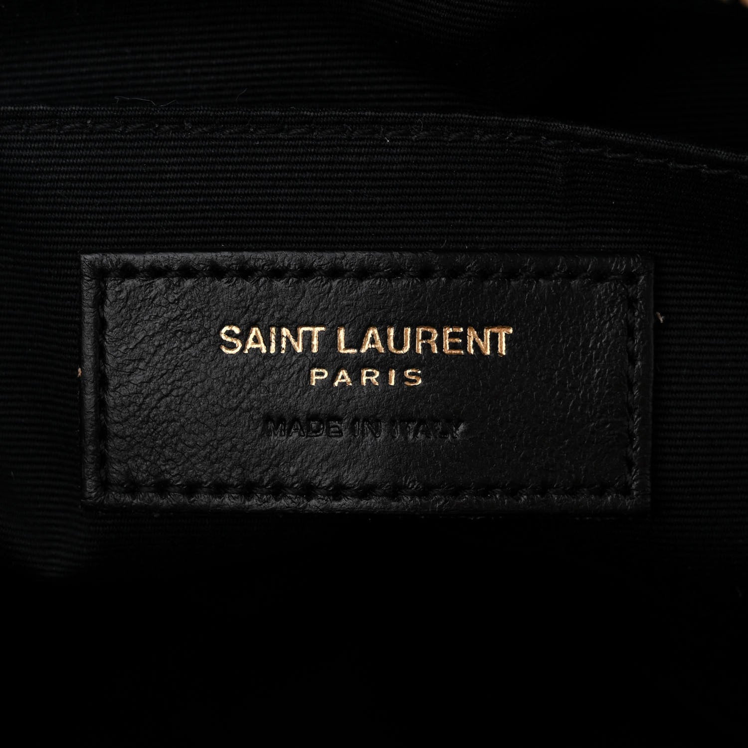 Saint Laurent Tweed Calfskin Monogram Lou Camera Bag Black 6 of 11