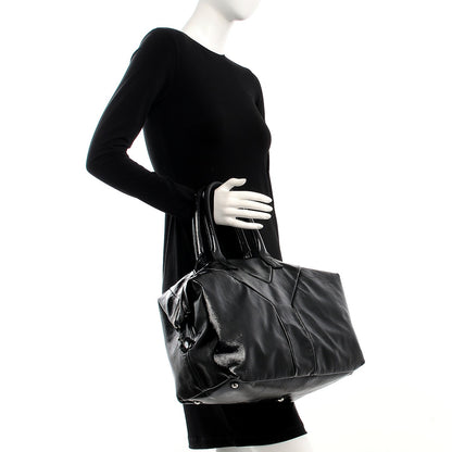 Saint Laurent Textured Patent Medium Easy Y Bag Black 2 of 8