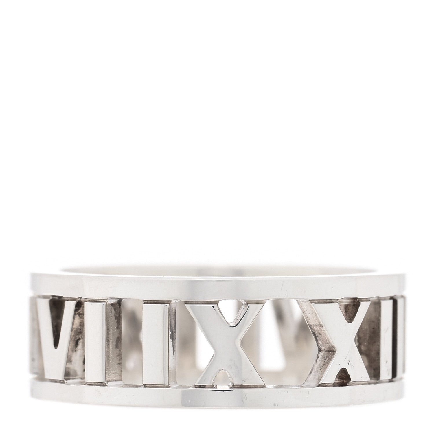Tiffany Sterling Silver Wide Atlas Open Ring 51 5.75 1 of 5