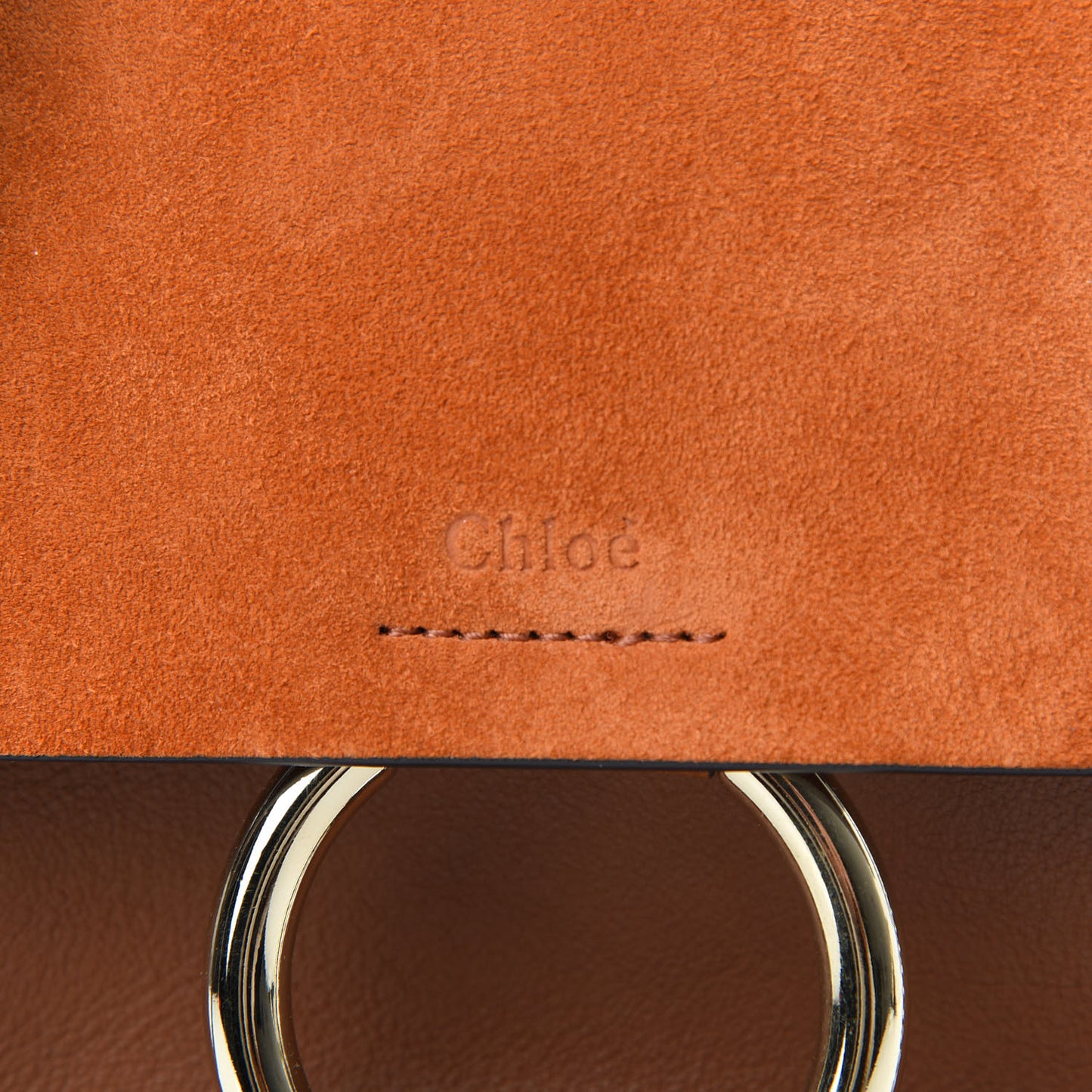 Suede Calfskin Small Faye Backpack Tan