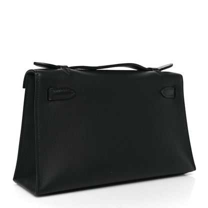 Hermes Swift Kelly Pochette Clutch Black 3 of 11