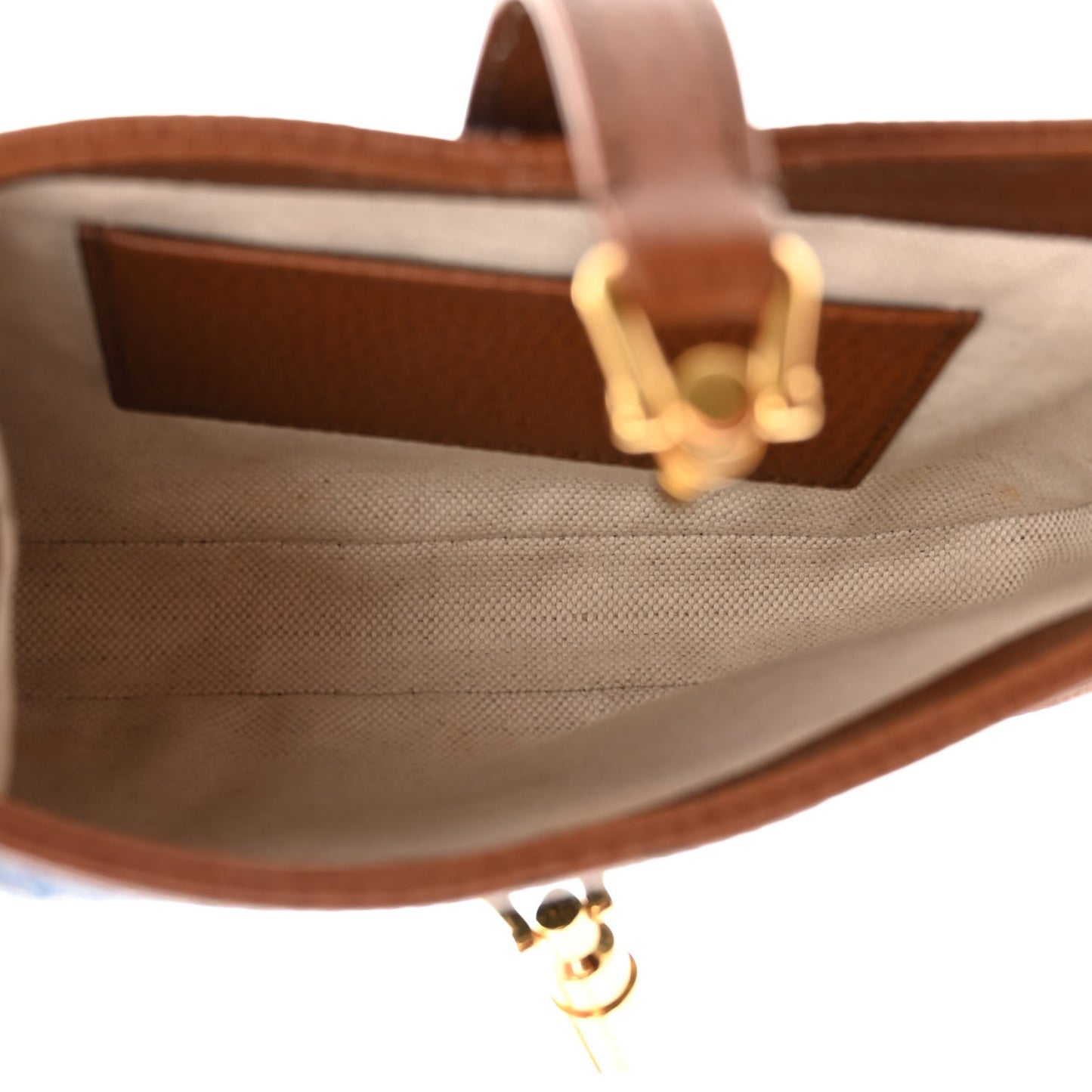 New Denim GG Monogram Calfskin Mini Jackie 1961 Hobo Blue Tea Cuir