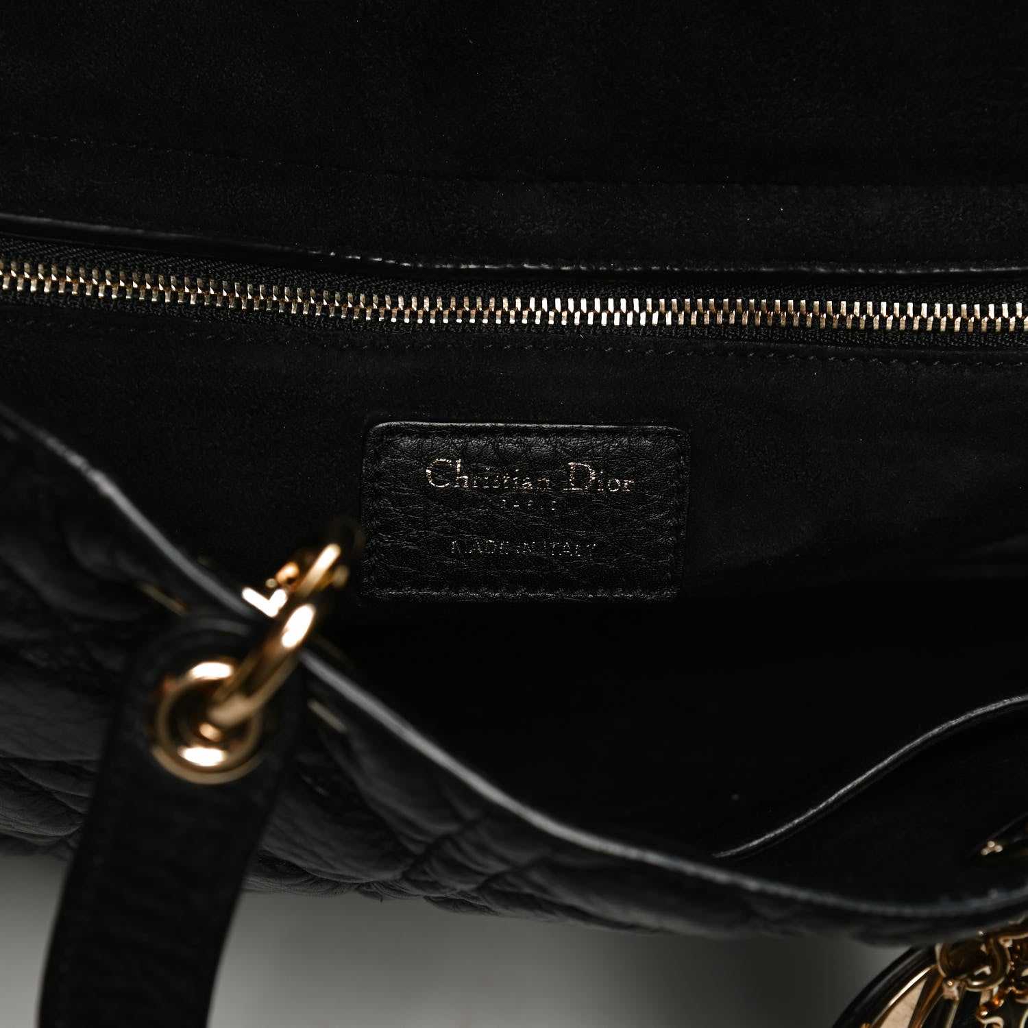 Christian Dior Grained Calfskin Cannage Large Supple Lady Dior Black 6 of 12