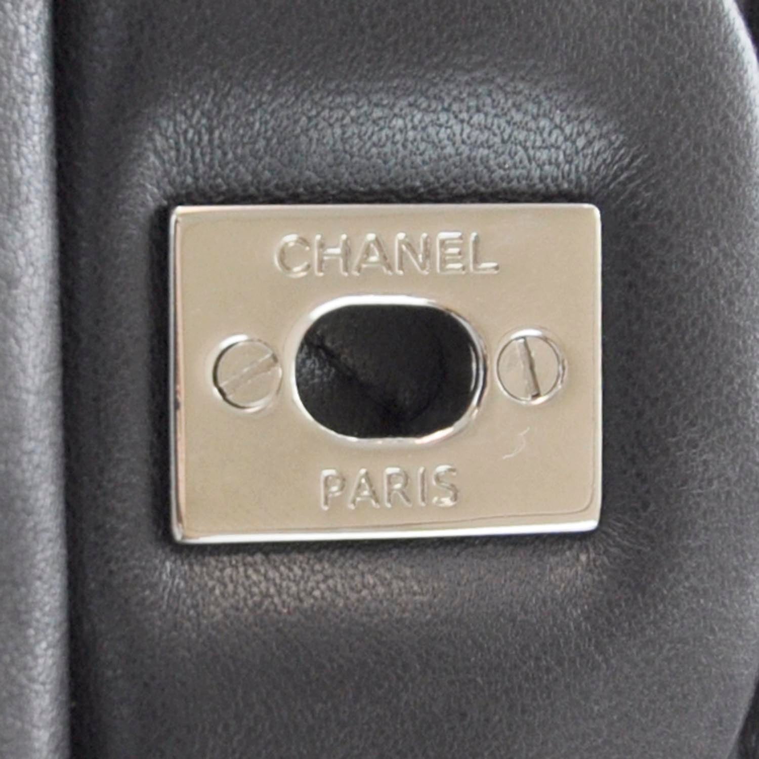 Chanel Lambskin Quilted Maxi Double Flap Black 11 of 11