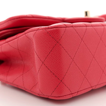 Chanel Caviar Quilted Small Double Flap Red 9 of 11