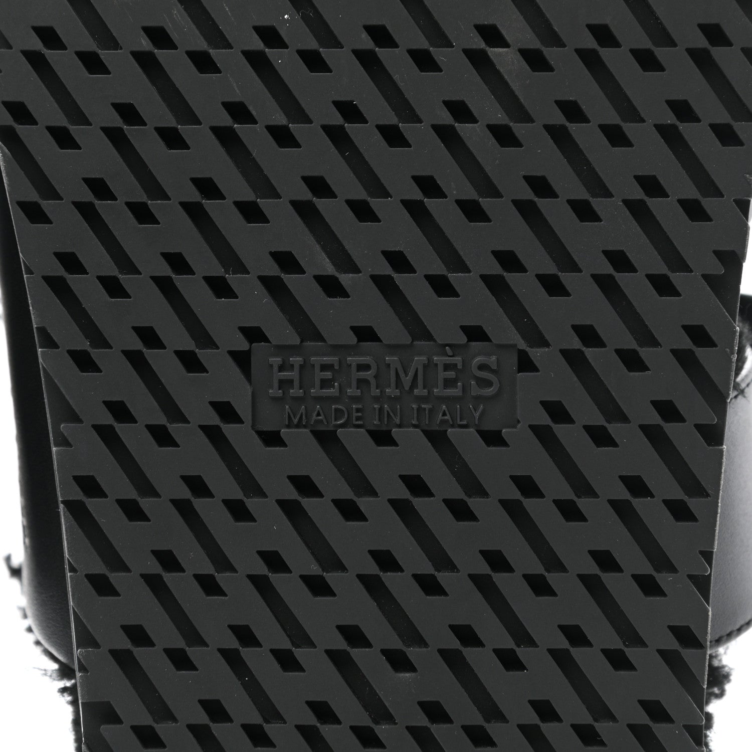 Hermes Calfskin Woolskin Womens Chypre Sandals 40 Black 6 of 8