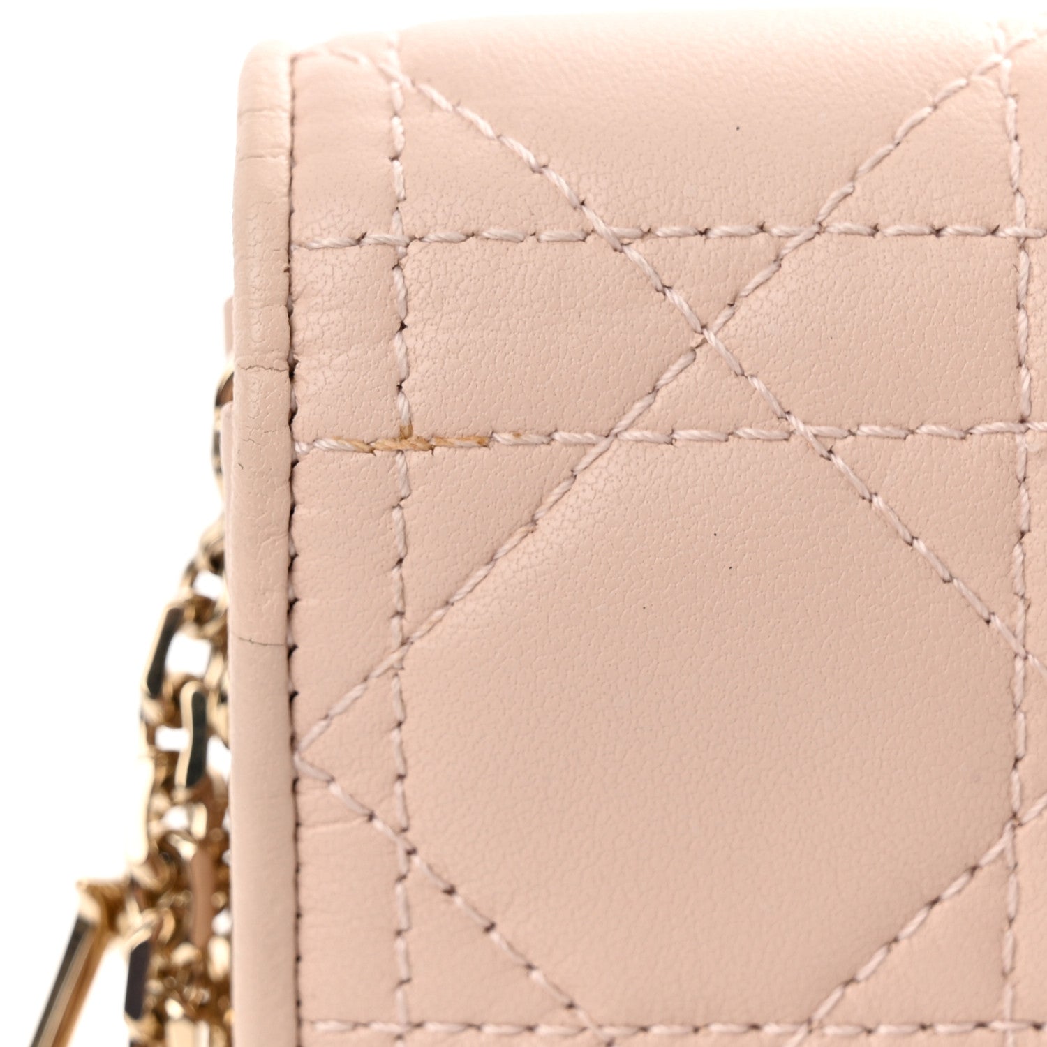 Christian Dior Lambskin Cannage Lady Dior Pouch Beige 16 of 16