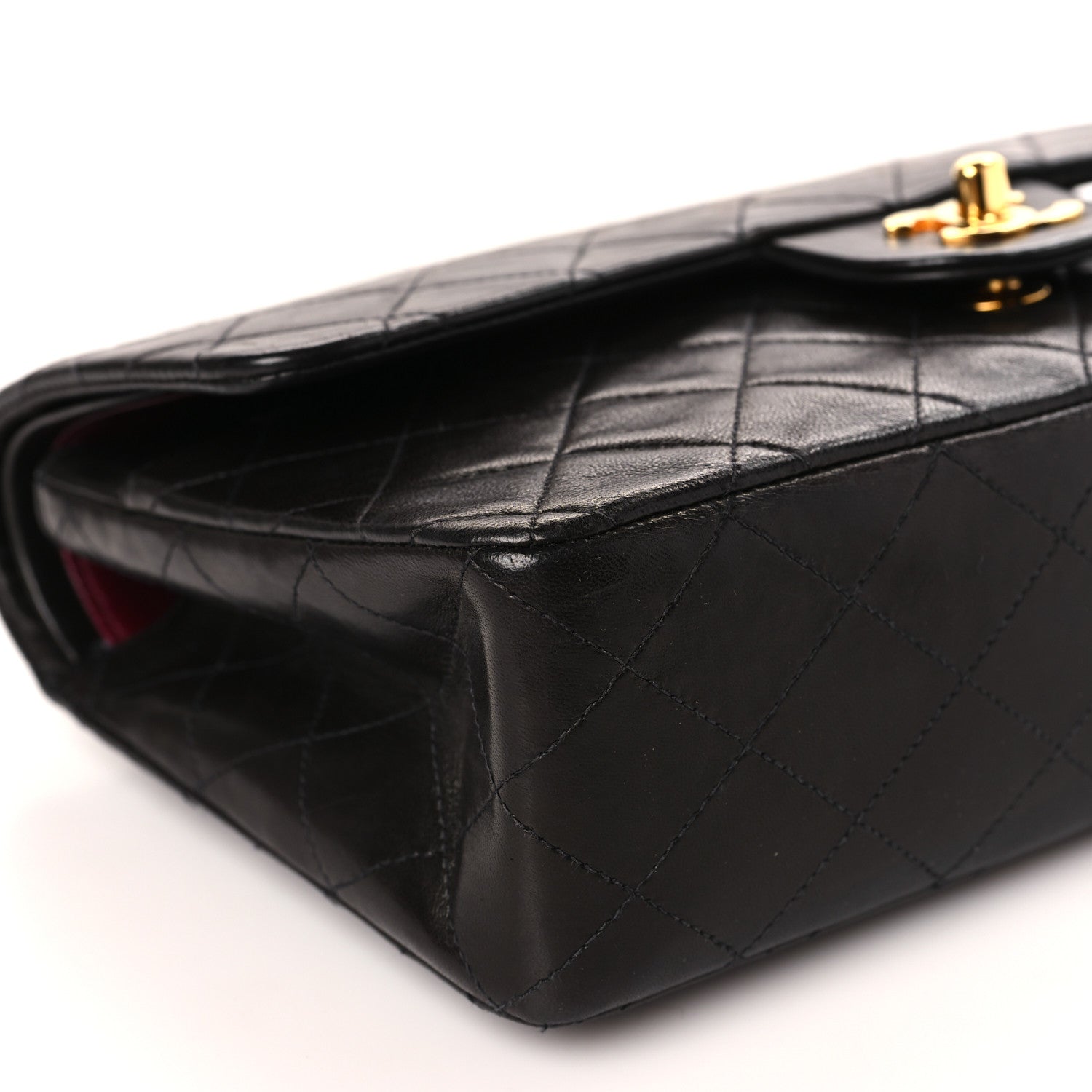 Chanel Lambskin Quilted Medium Double Flap Black 8 of 9