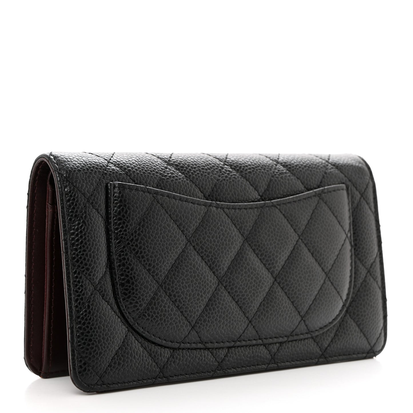 Caviar Quilted Yen Wallet Black