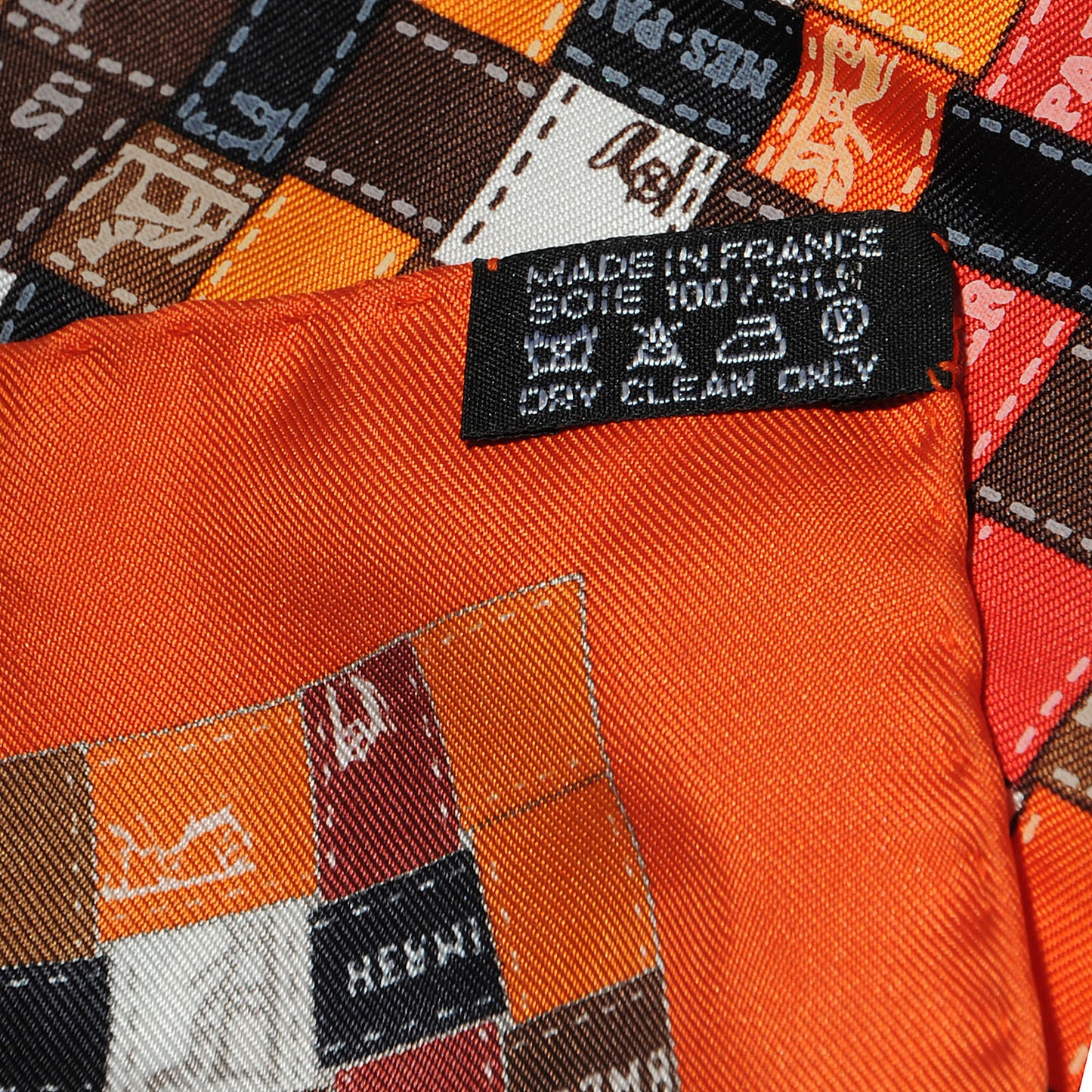 Silk Bolduc Au Carre Scarf 90 Orange