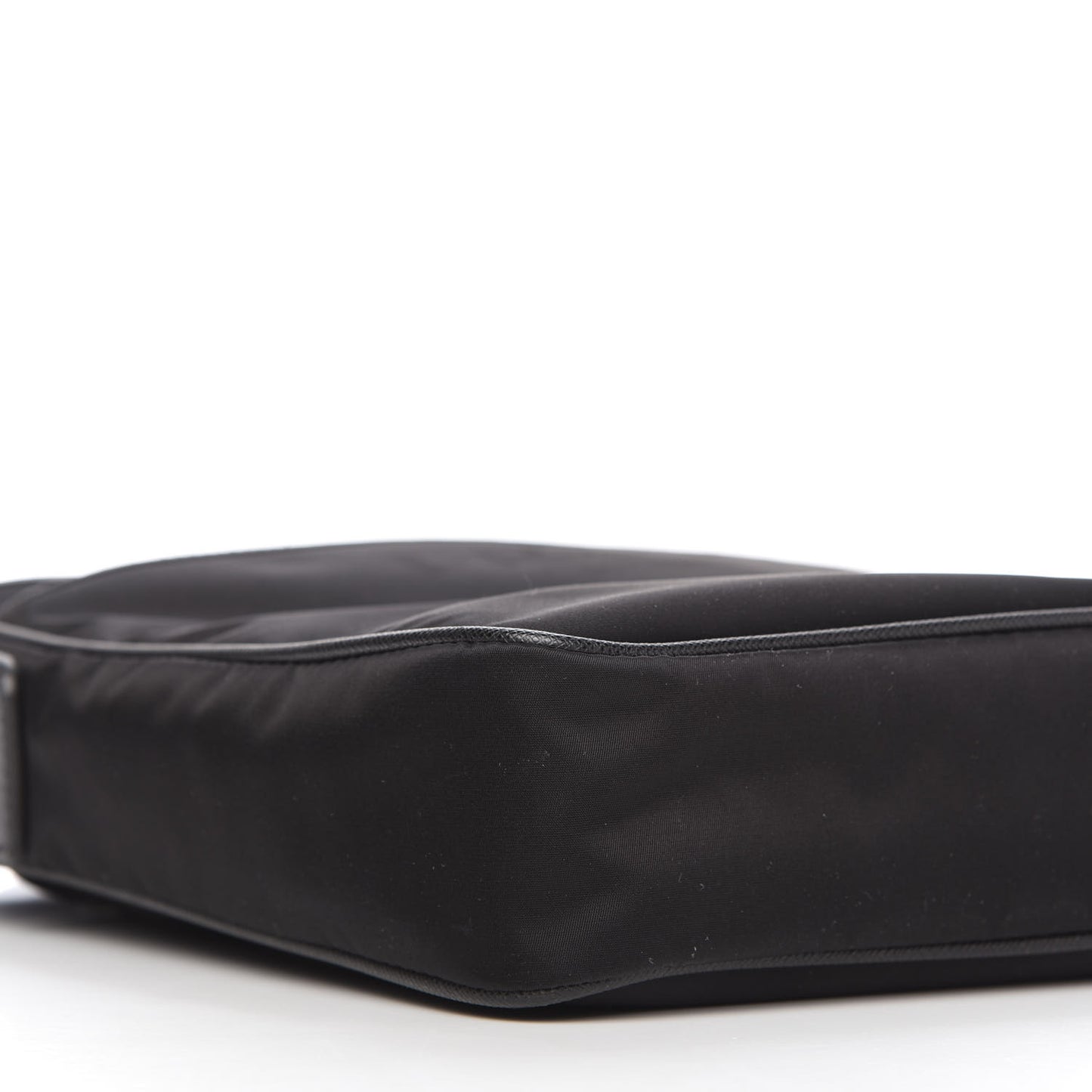 Nylon Saffiano Flat Messenger Bag Black