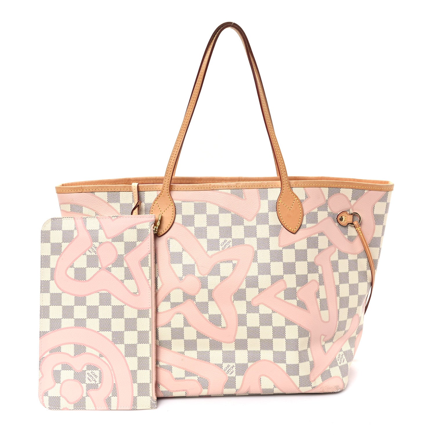 Louis Vuitton Damier Azur Tahitienne Neverfull MM 3 of 14