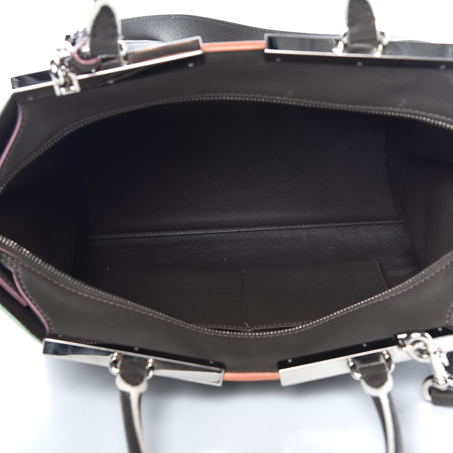 Fendi Vitello Dolce Century Petite 3Jours Tote Carbone 6 of 16