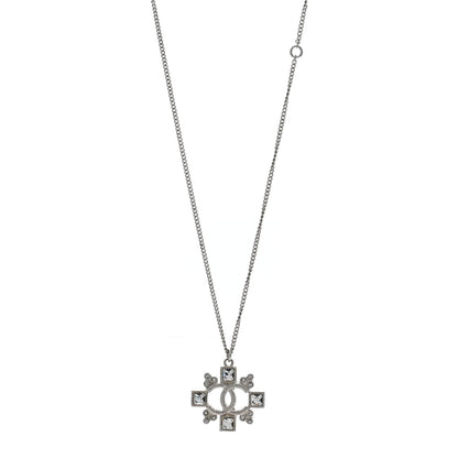 Chanel Crystal Strass Necklace Silver 1 of 5