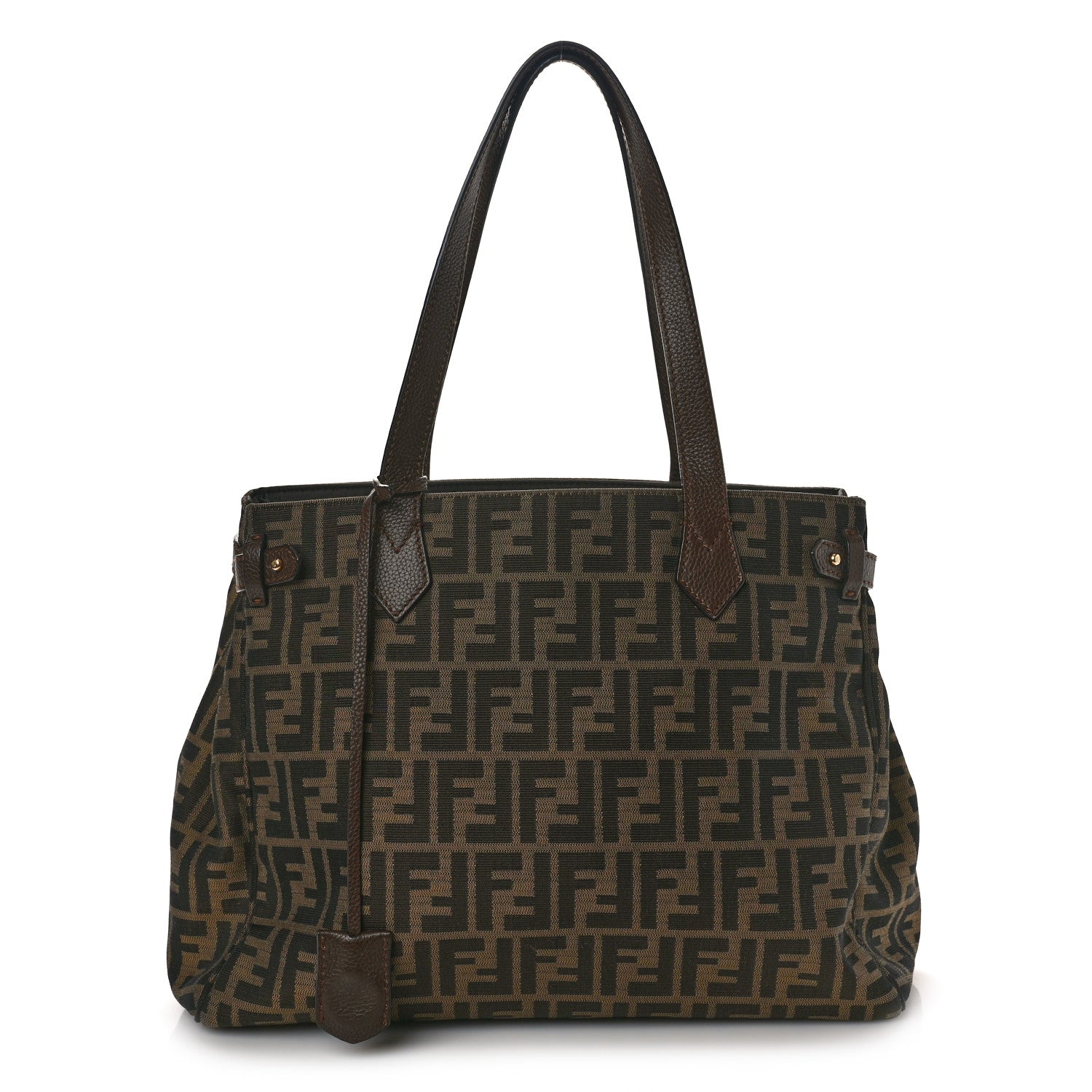 Fendi Zucca Vitello Tote Tobacco Tobacco 1 of 14