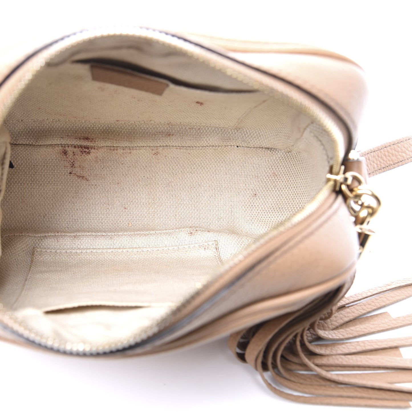 Pebbled Calfskin Small Soho Disco Bag Camelia