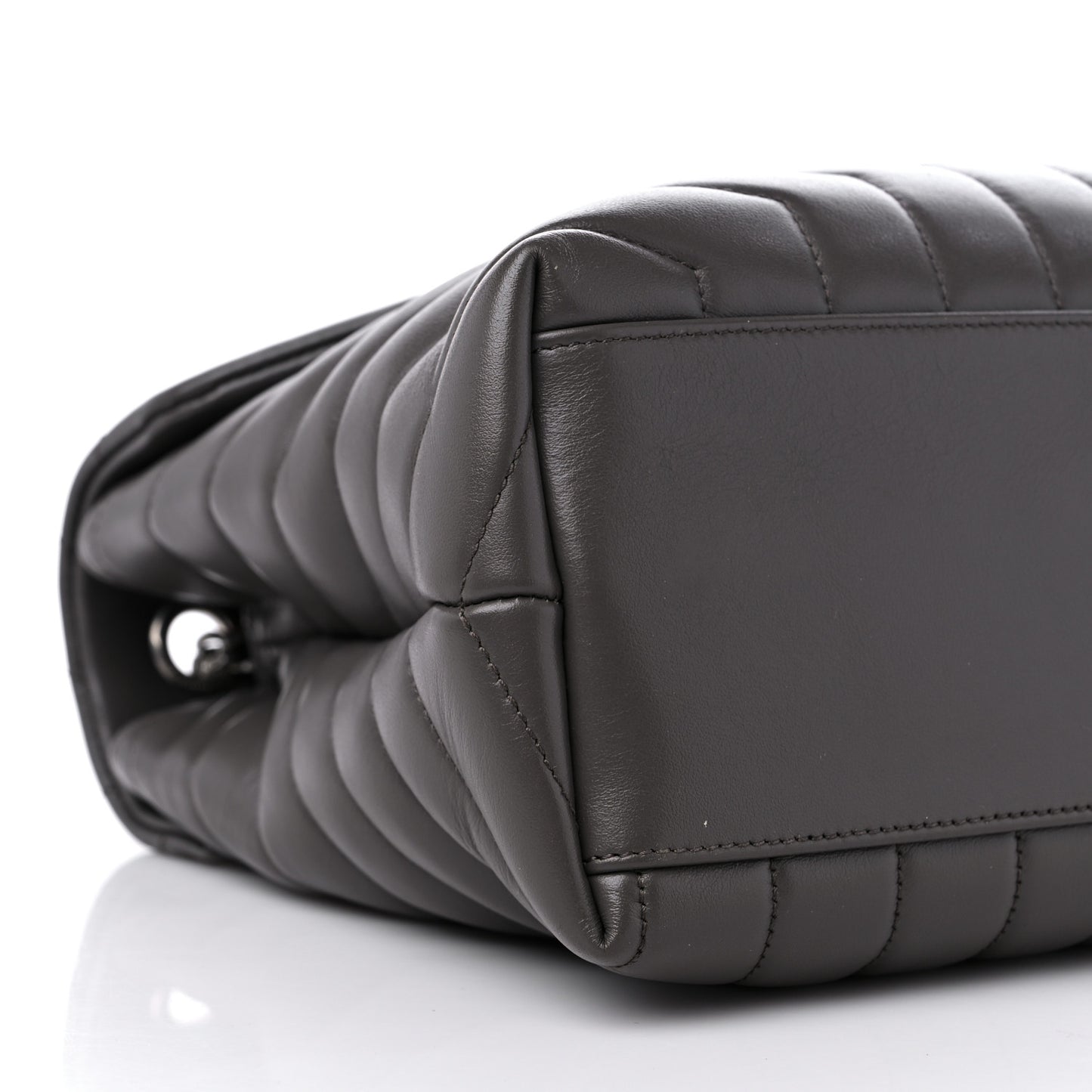 Calfskin Y Quilted Monogram Medium Loulou Chain Satchel Earth