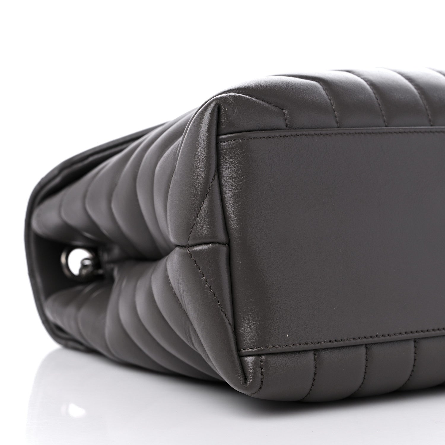 Saint Laurent Calfskin Y Quilted Monogram Medium Loulou Chain Satchel Earth 9 of 11