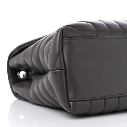 Saint Laurent Calfskin Y Quilted Monogram Medium Loulou Chain Satchel Earth 9 of 11