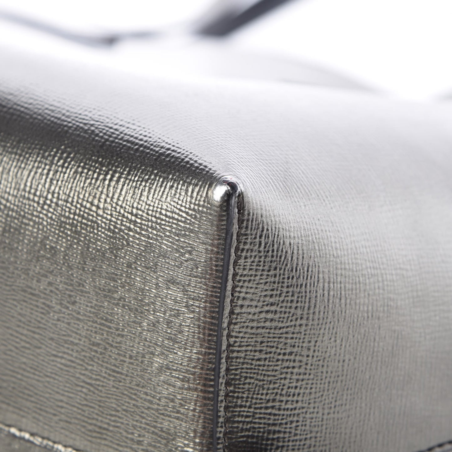 Laminated Calfskin Medium T Tote Anthracite