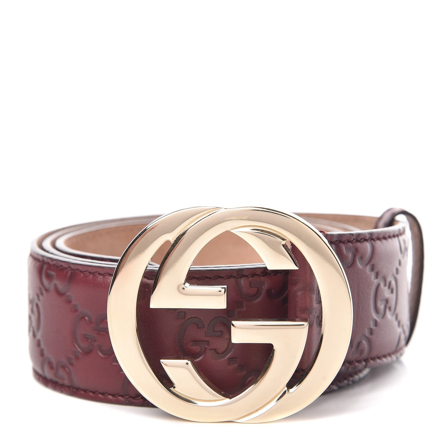 Guccissima Signature Interlocking G 40mm Belt 80 32 Scarlatto