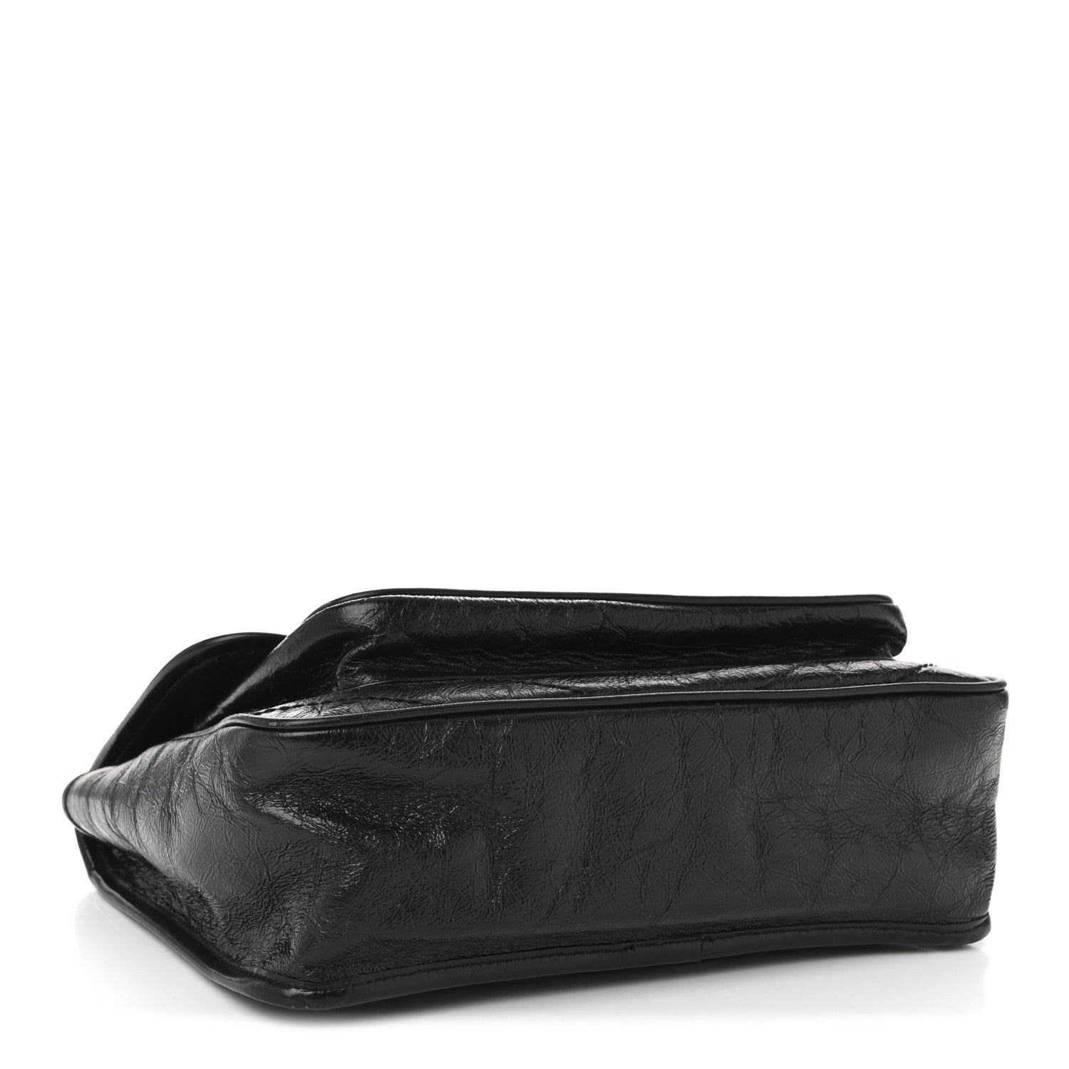 Saint Laurent Crinkled Calfskin Matelasse Monogram Medium Niki Chain Satchel Black 6 of 19
