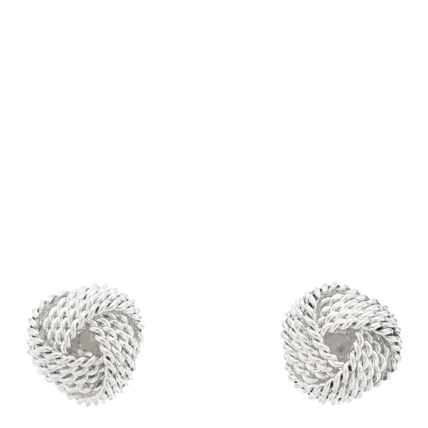 Tiffany Sterling Silver Twist Knot Earrings 1 of 4