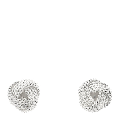 Tiffany Sterling Silver Twist Knot Earrings 1 of 4