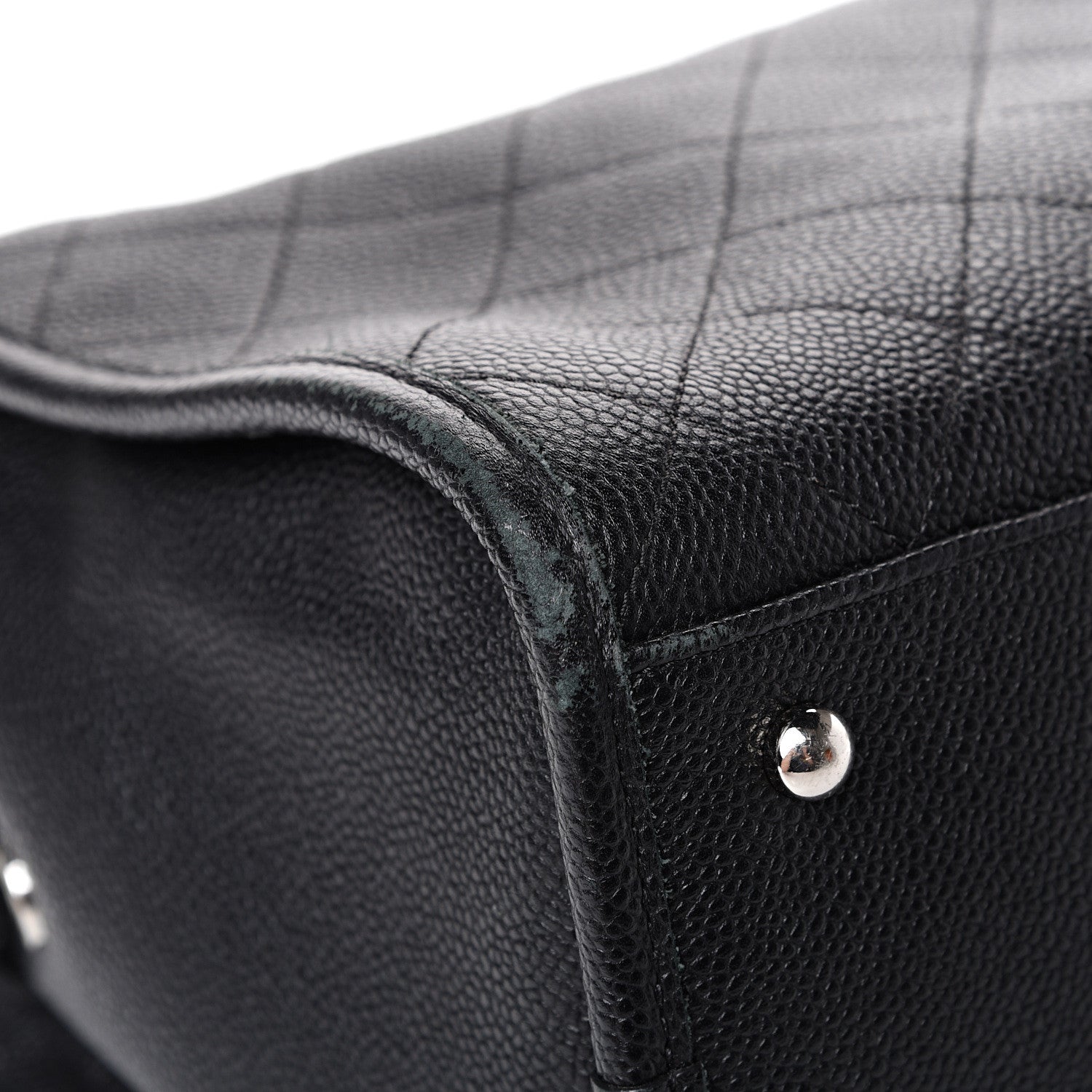 Chanel Caviar Stitched Shopping Tote Black 10 of 14