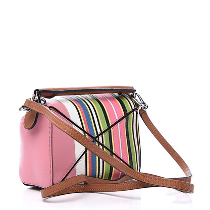 Loewe Calfskin Mini Fringe Puzzle Bag Pink Multicolor 3 of 9