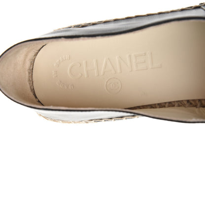 Chanel Lambskin CC Espadrilles 36 Black 8 of 10