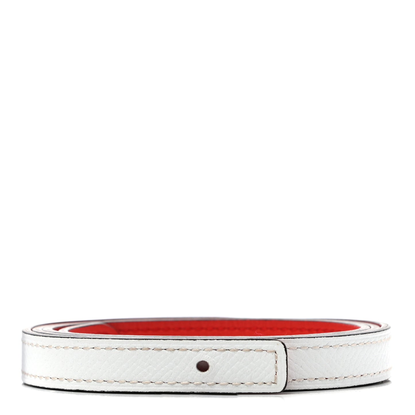 Swift Epsom 13mm Belt Strap 80 Capucine White
