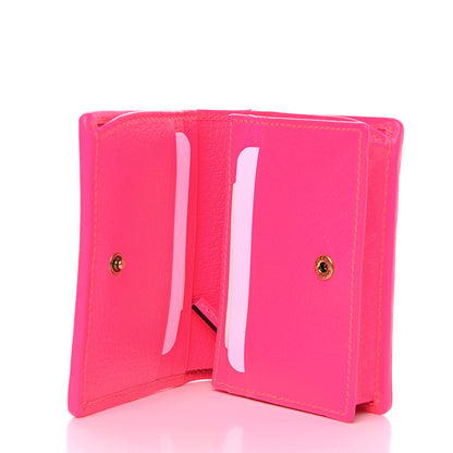 Gucci Calfskin Flora Print Zumi Card Case Fuxia Fluo 4 of 6