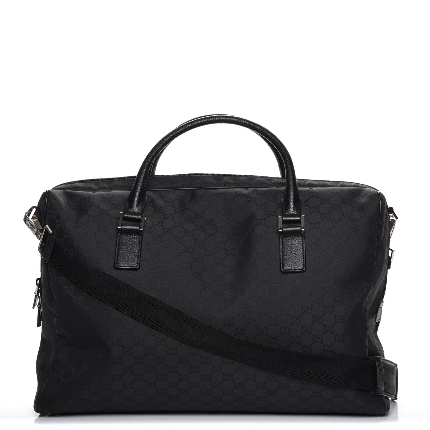 Nylon Monogram Large Duffle Bag Black