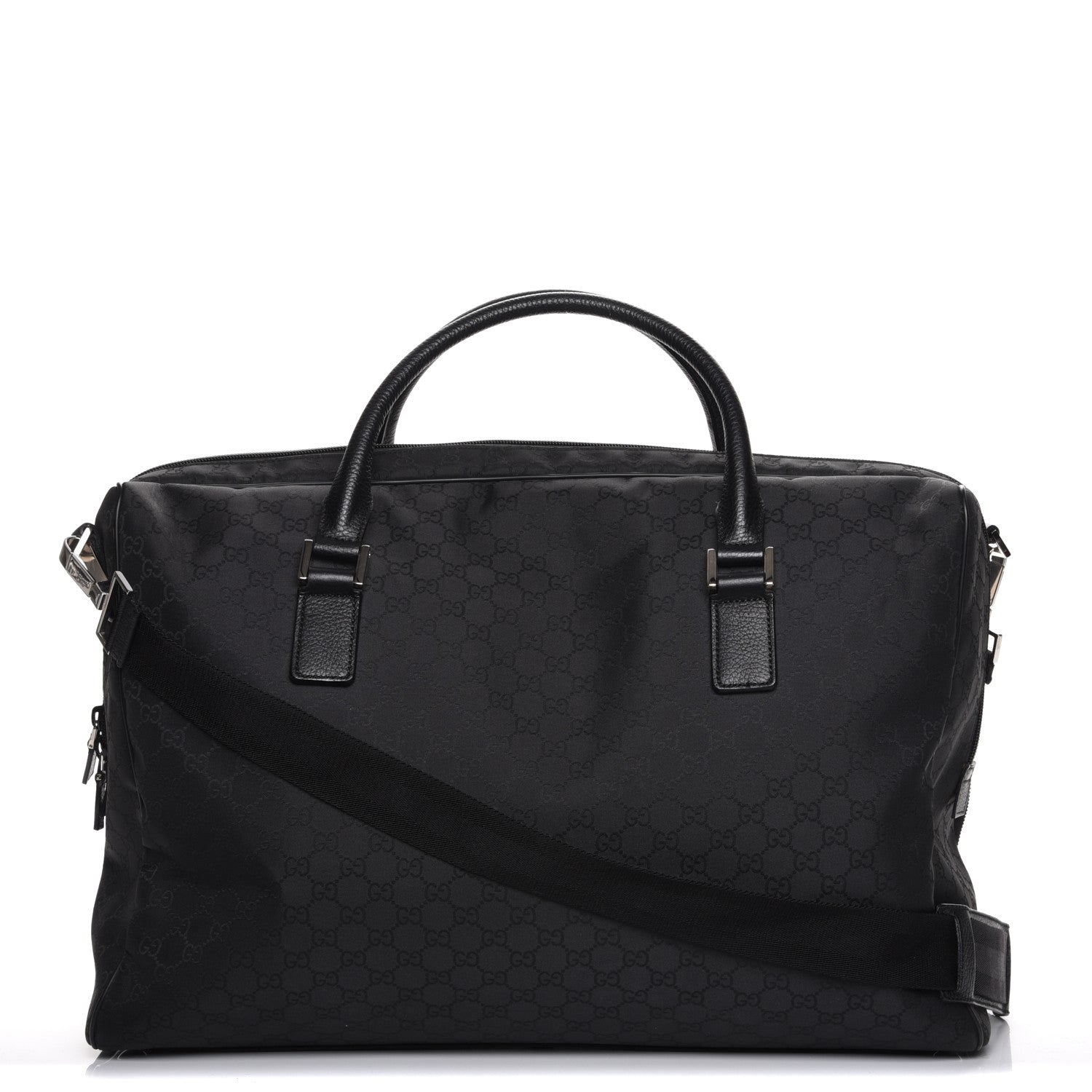 Gucci Nylon Monogram Large Duffle Bag Black 1 of 7
