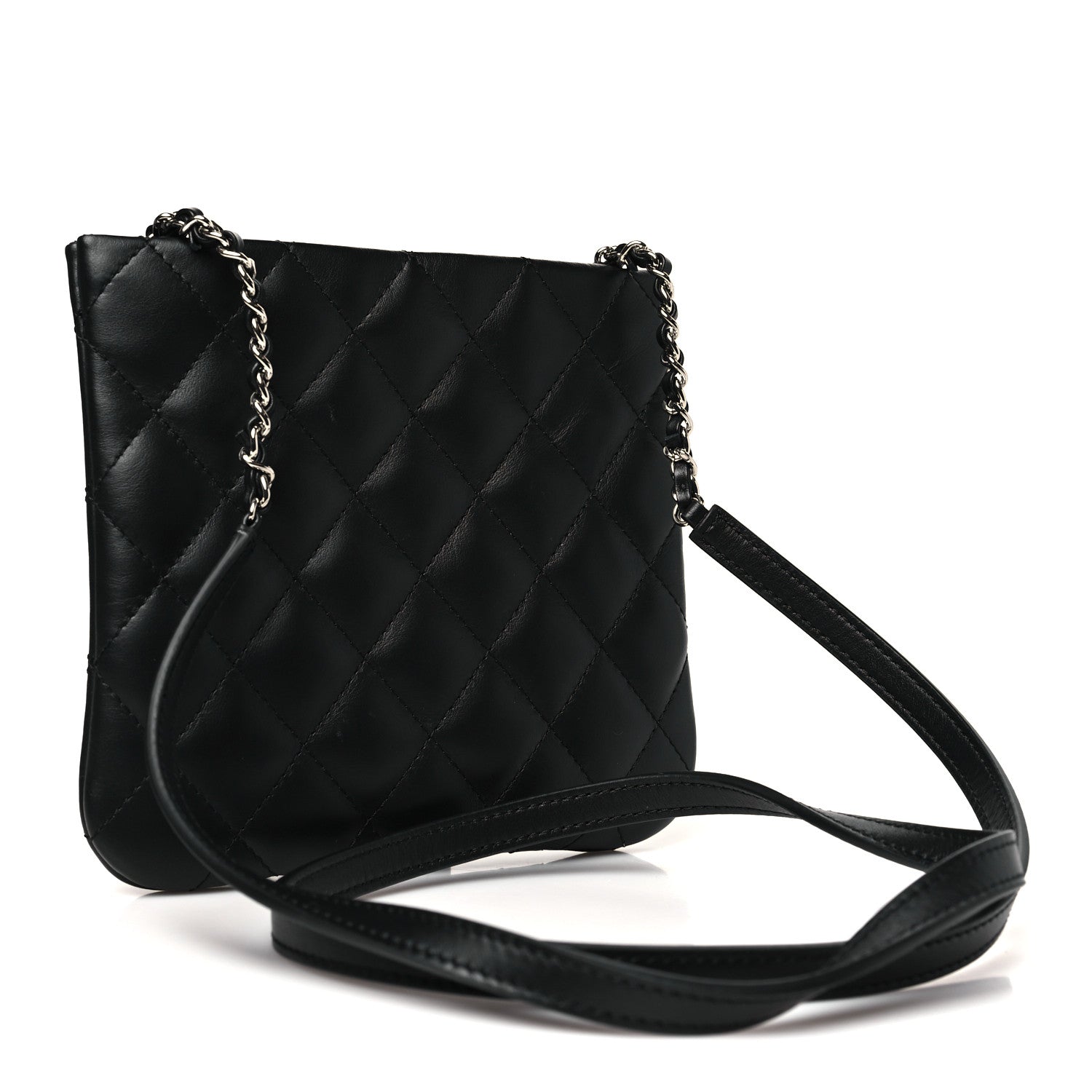 Chanel Lambskin Quilted Uniform Crossbody Bag Black 3 of 11