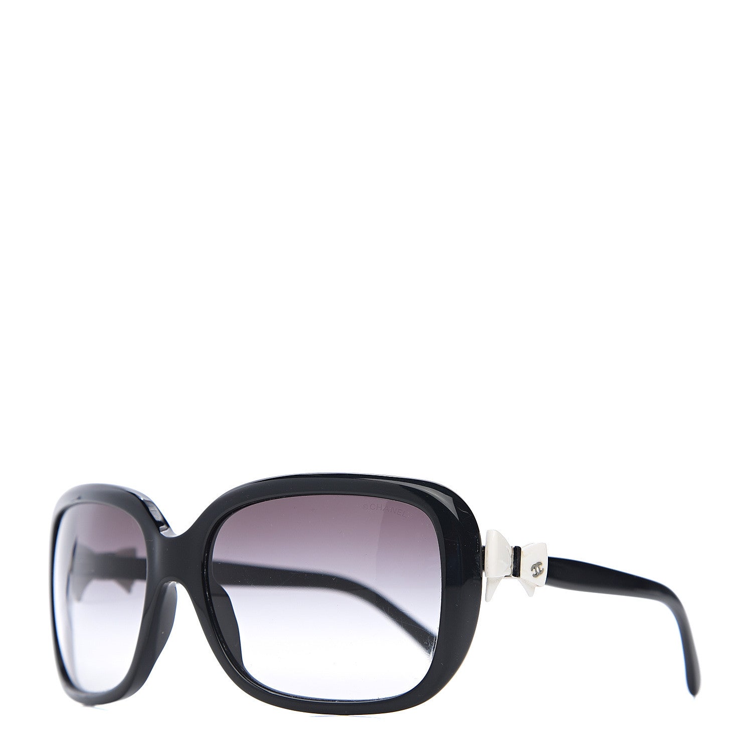 Chanel CC Bow Sunglasses 5171 Black White 1 of 8