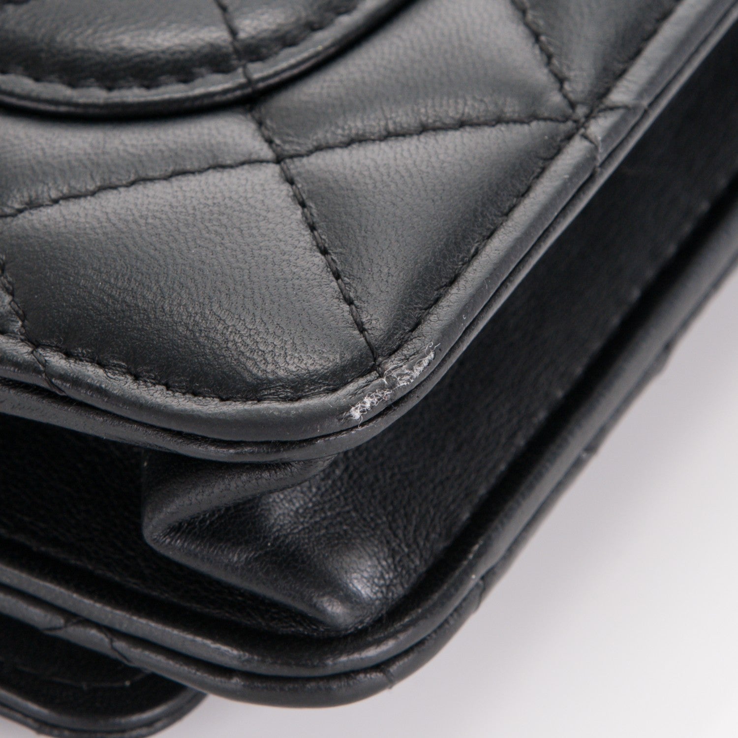 Chanel Lambskin Quilted Wallet On Chain WOC Black 10 of 10