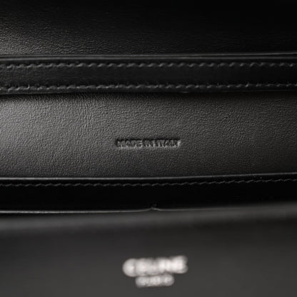 Celine Shiny Calfskin Triomphe Margo Wallet on Chain Black 6 of 11