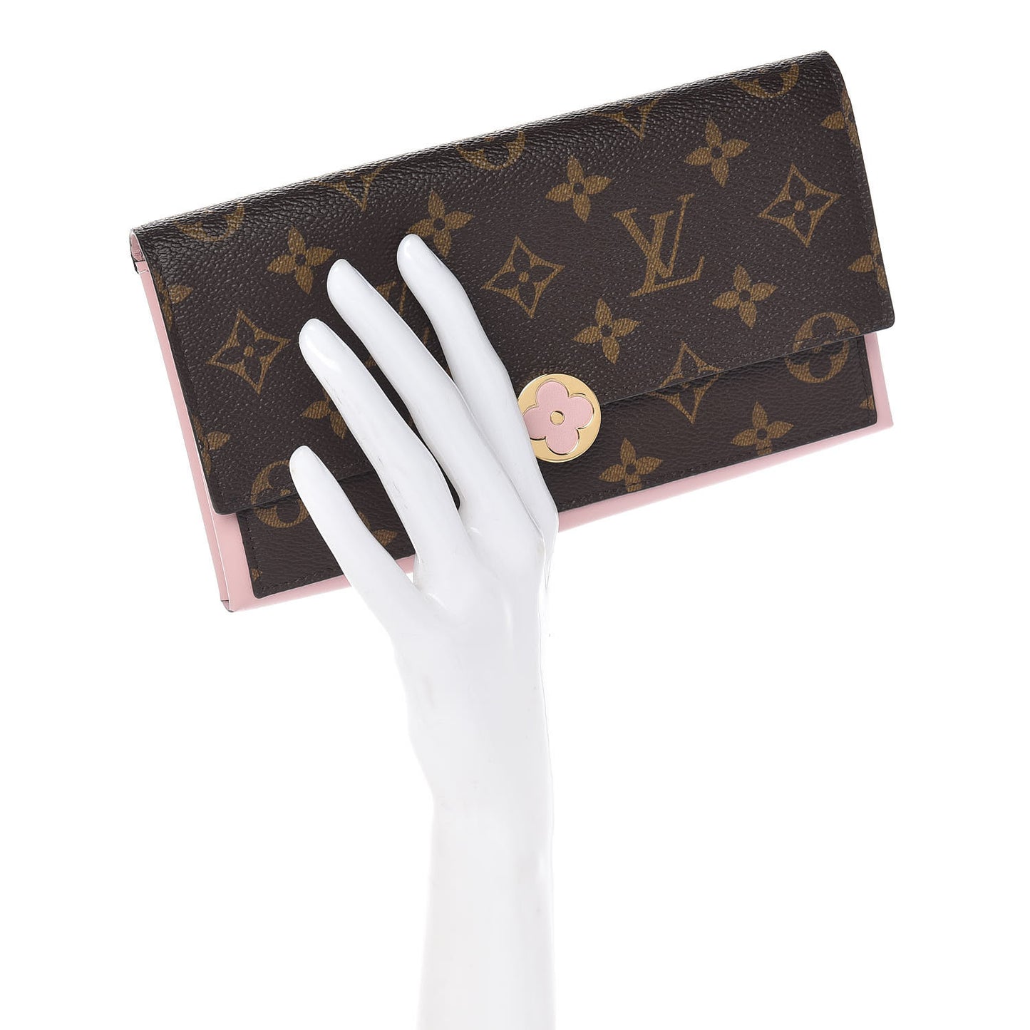 Monogram Flore Wallet Rose Ballerine