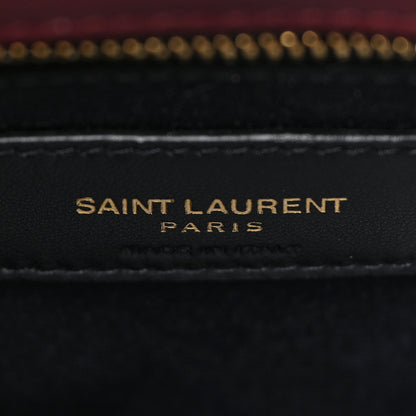 Saint Laurent Calfskin Y Quilted Monogram Toy Loulou Monogram Crossbody Bag Rouge Legion 6 of 12