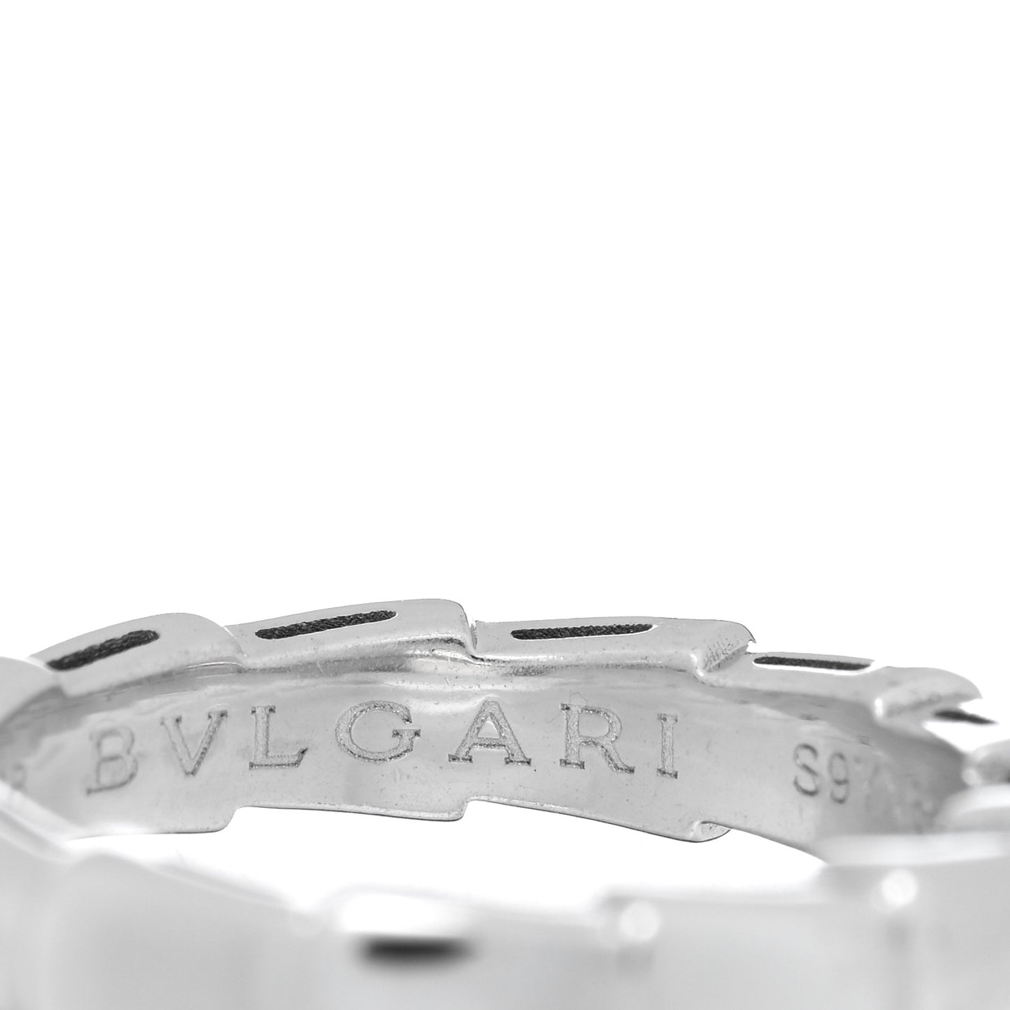 18K White Gold Serpenti Viper Band Ring 48 4.5