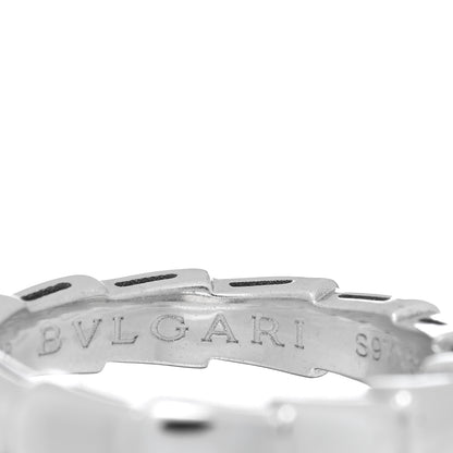 Bulgari 18K White Gold Serpenti Viper Band Ring 48 4.5 4 of 5