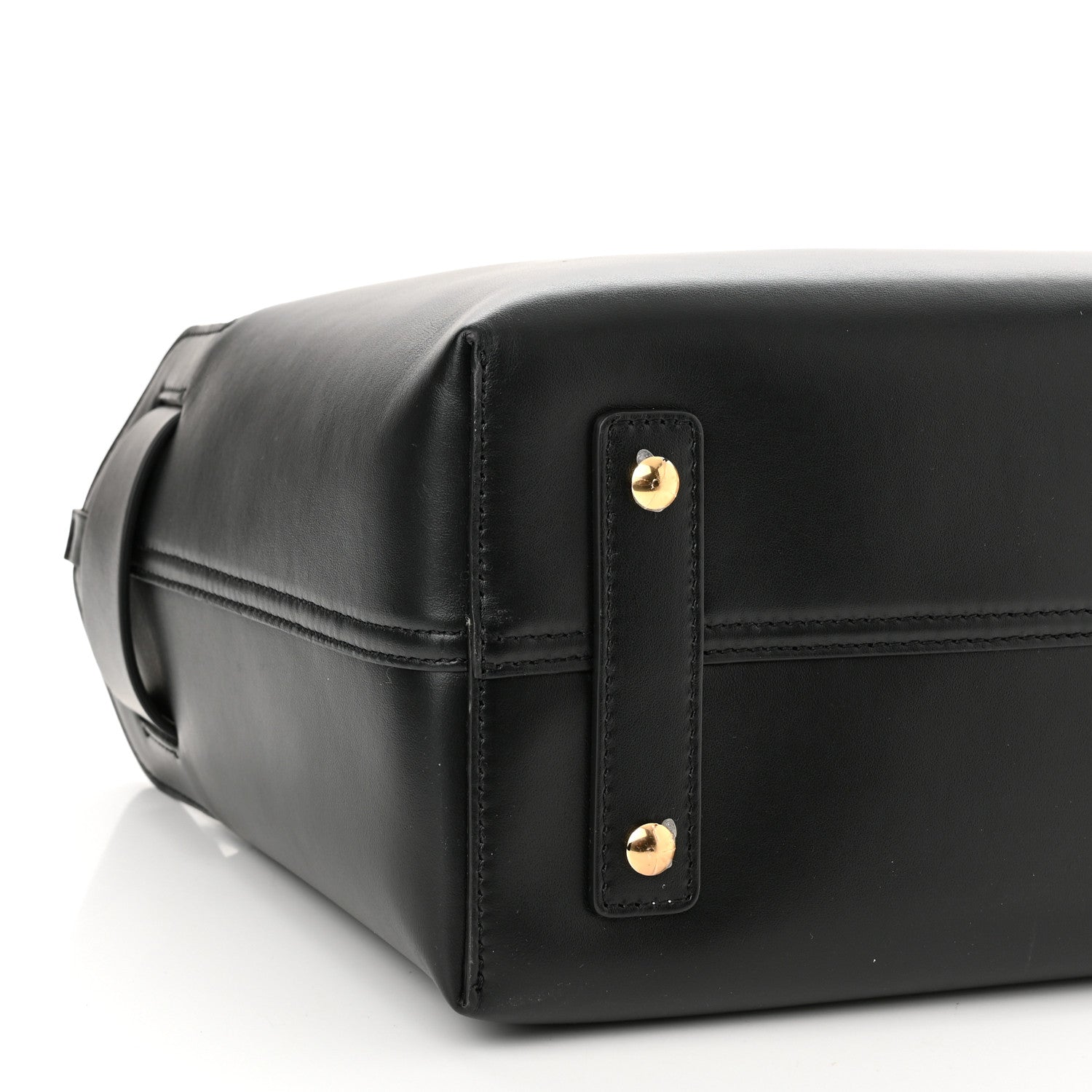 Burberry Smooth Calfskin Triple Stud Small Belt Bag Black Tan 7 of 9