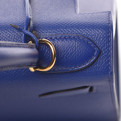 Hermes Epsom Kelly Sellier 28 Bleu Electrique 18 of 33
