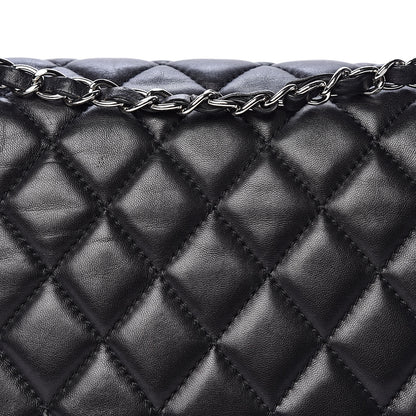 Chanel Lambskin Quilted Jumbo Coco Rain Flap Black 13 of 14