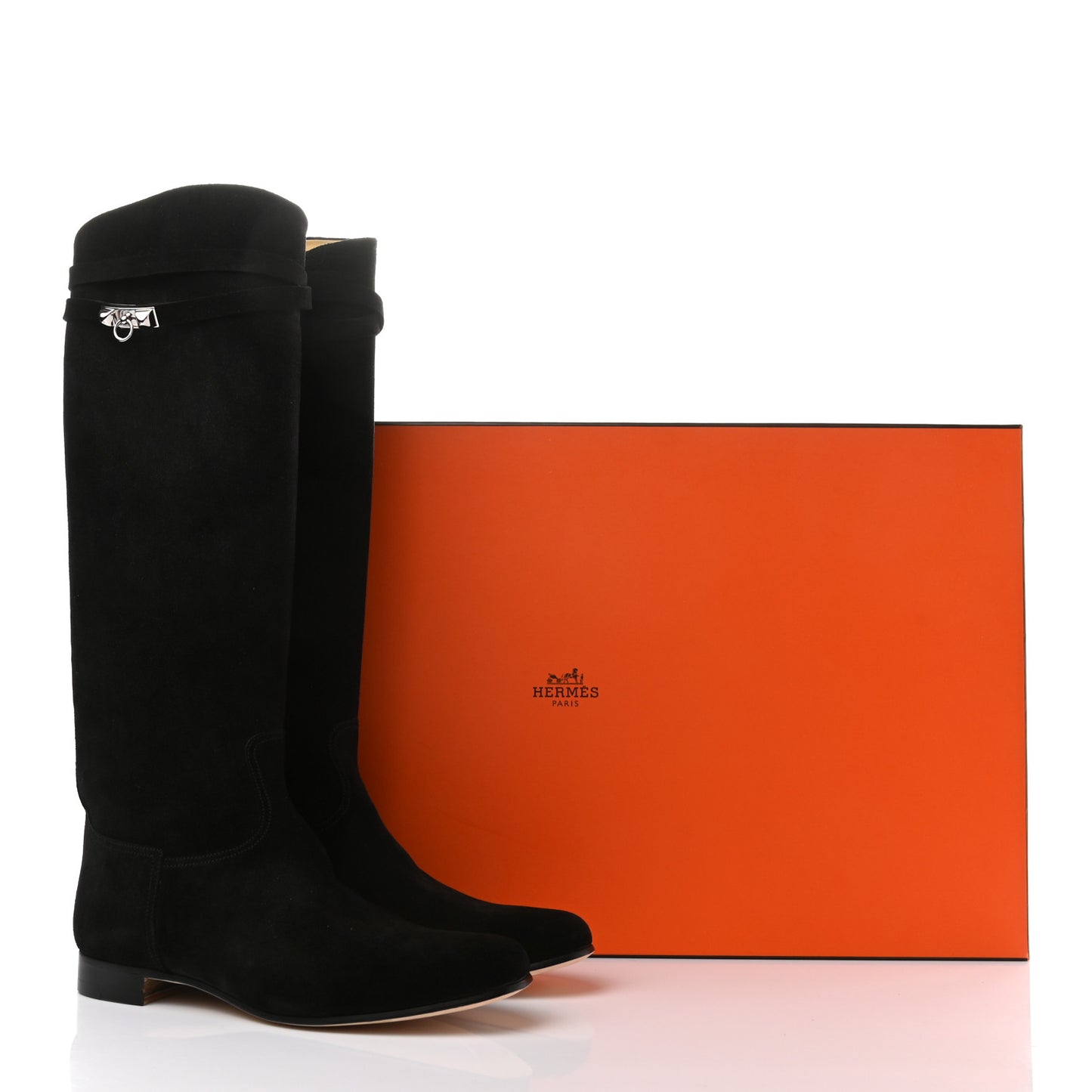 Suede Kelly Jumping Boots 38.5 Black